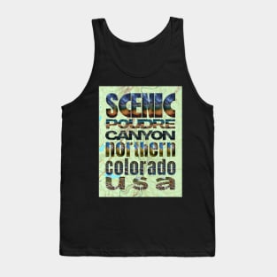 Poudre Canyon Topo Poster Tank Top